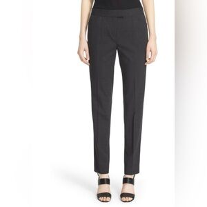 New LAFAYETTE 148 New York Straight Leg Wool Pants Trousers ASH Flat Front NWT